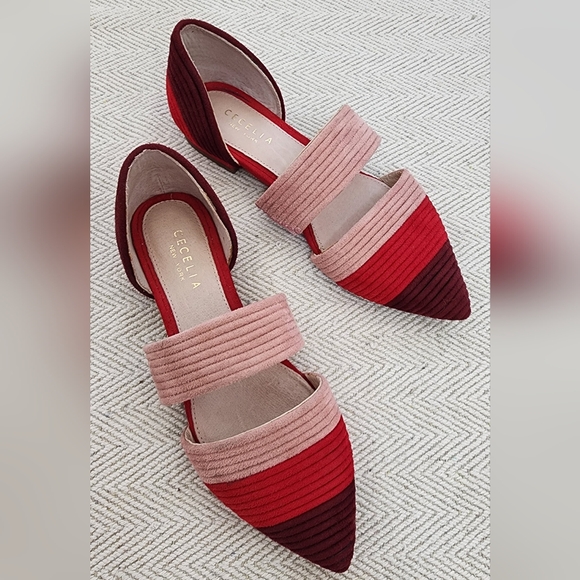 CECELIA NEW YORK Red and Pink Flats - Picture 4 of 13